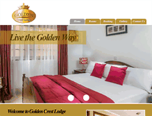 Tablet Screenshot of goldencrestlodge.com